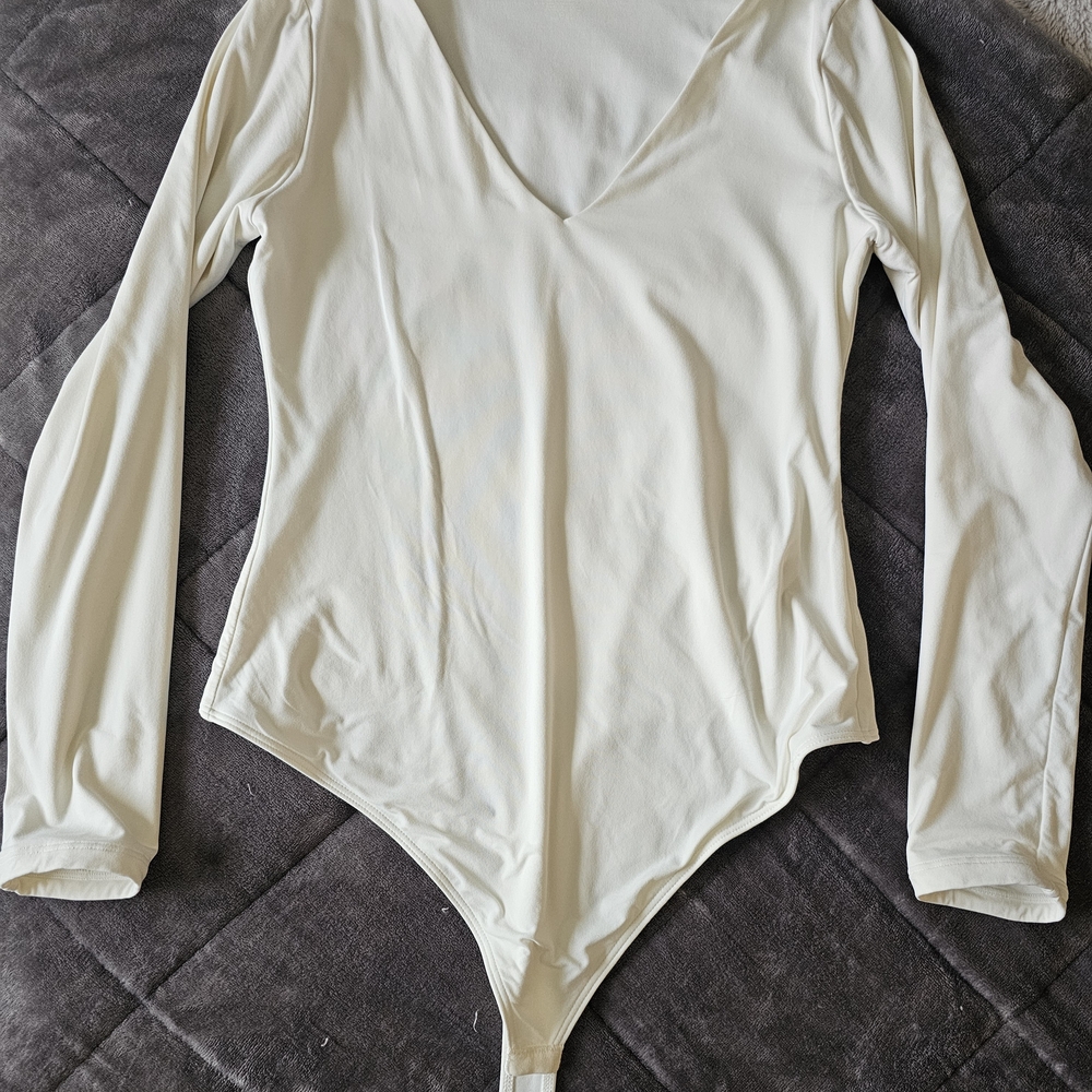 Elegant Cream Long Sleeve Bodysuit